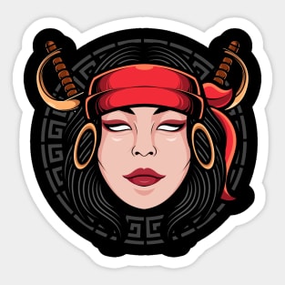 PIRATE WOMEN GIRL Sticker